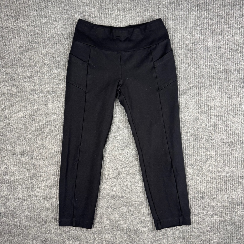 Cabi Leggings Women S Black 5686 High Rise Cropped Capri Pockets Athleisure
